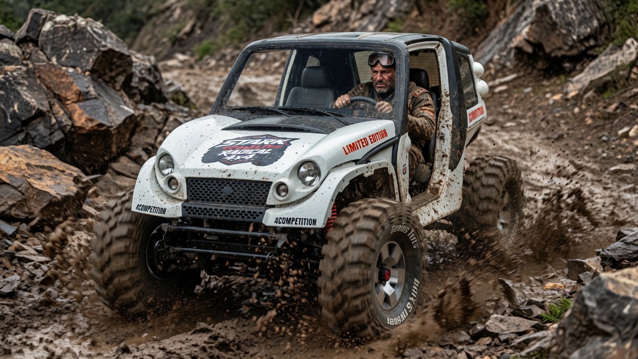 Stark Genius Radical 4x4 em trilha pesada